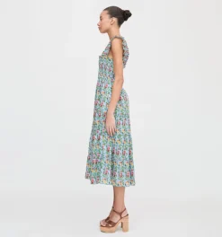 The Ellie Nap Dress in Geranium Stripe