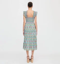The Ellie Nap Dress in Geranium Stripe