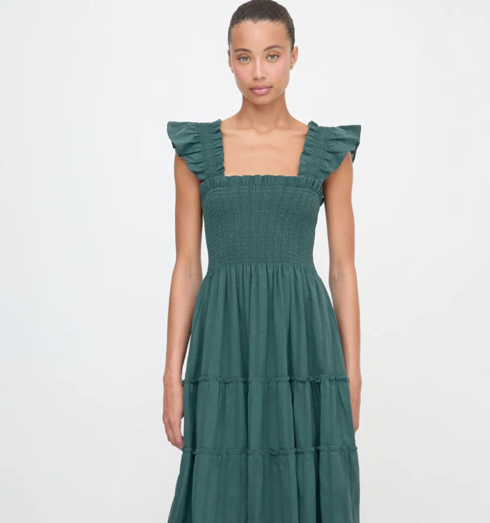 The Ellie Nap Dress in Midnight Green
