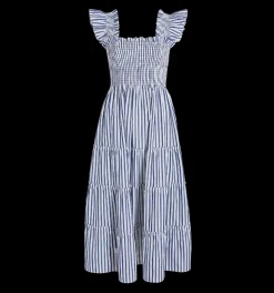 The Ellie Nap Dress in Navy Stripe