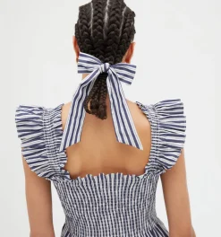 The Ellie Nap Dress in Navy Stripe