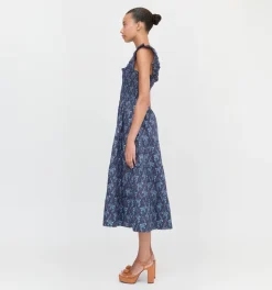 The Ellie Nap Dress in Navy Cala Paisley