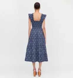 The Ellie Nap Dress in Navy Cala Paisley