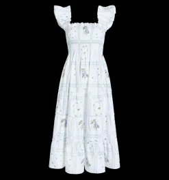 The Ellie Nap Dress in White Floral Patchwork