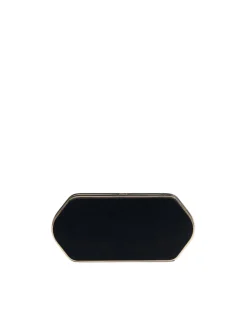 The Elongated Clutch in Black Satin