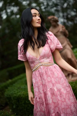 The Emma Dress in Pink Peony Print