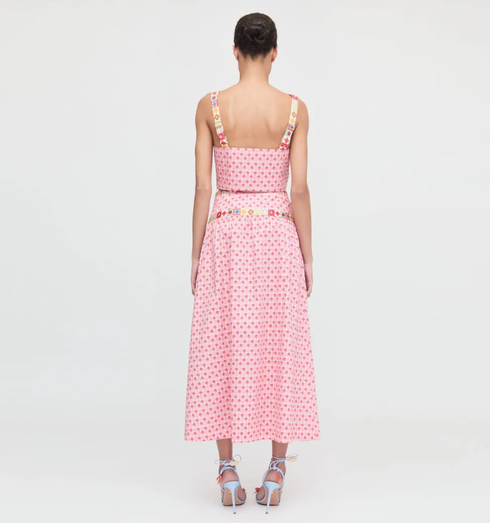 The Faris Skirt in Pink Cala Check