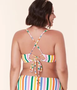 The Fiji Bikini Top in Rainbow Stripe