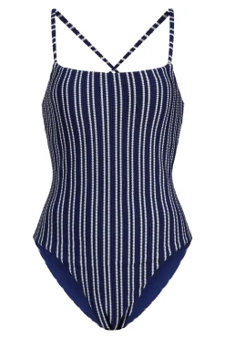 The Fiji One Piece Textured Stripe in Nautical