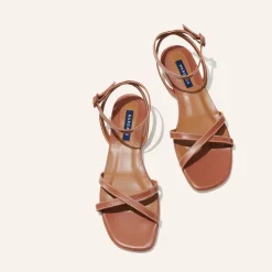 The Flat Sandal in Saddle Calf