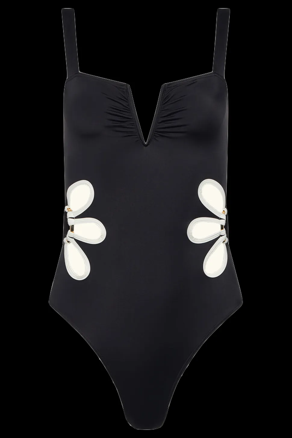The Flora One-Piece in Black & Ivory