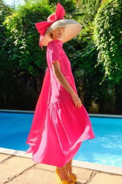 The Garland Dress Hot Pink