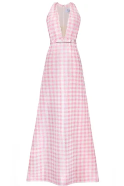 The Gigi Gown in Pink & White