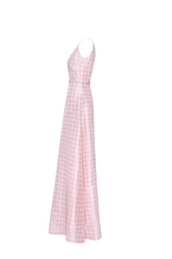 The Gigi Gown in Pink & White