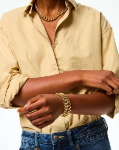 The Graduated Link Necklace in Gold
