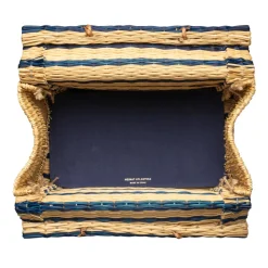 The Grand Tour Collection Beach Basket in Blue