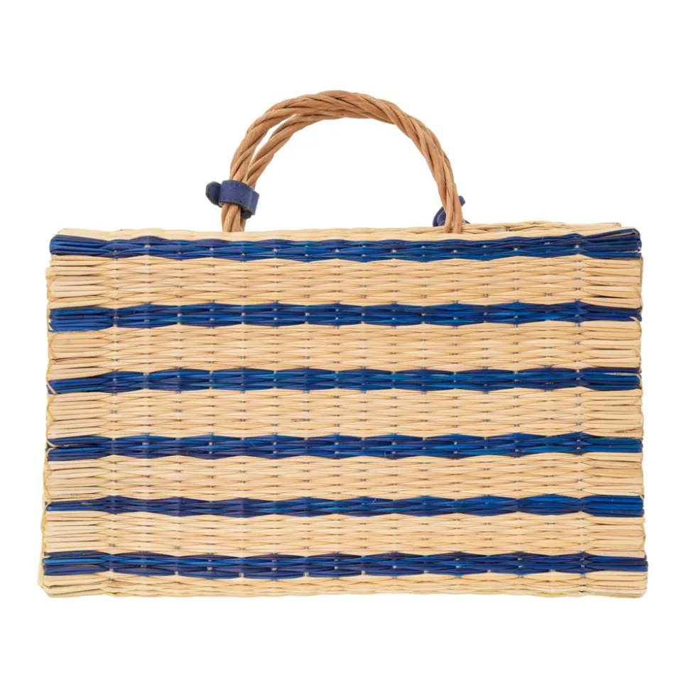 The Grand Tour Collection Beach Basket in Blue