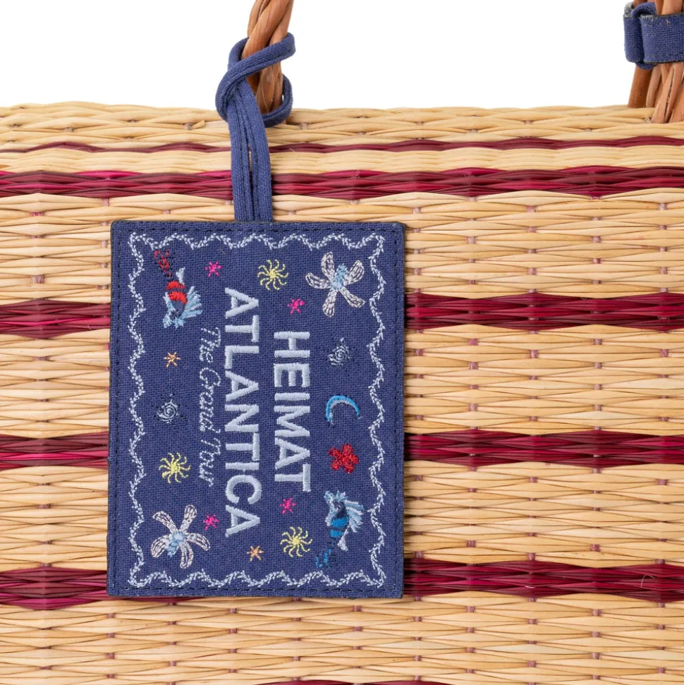 The Grand Tour Collection Beach Basket in Burgundy