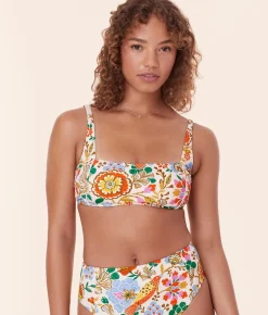 The Havana Bikini Top in Bird Floral