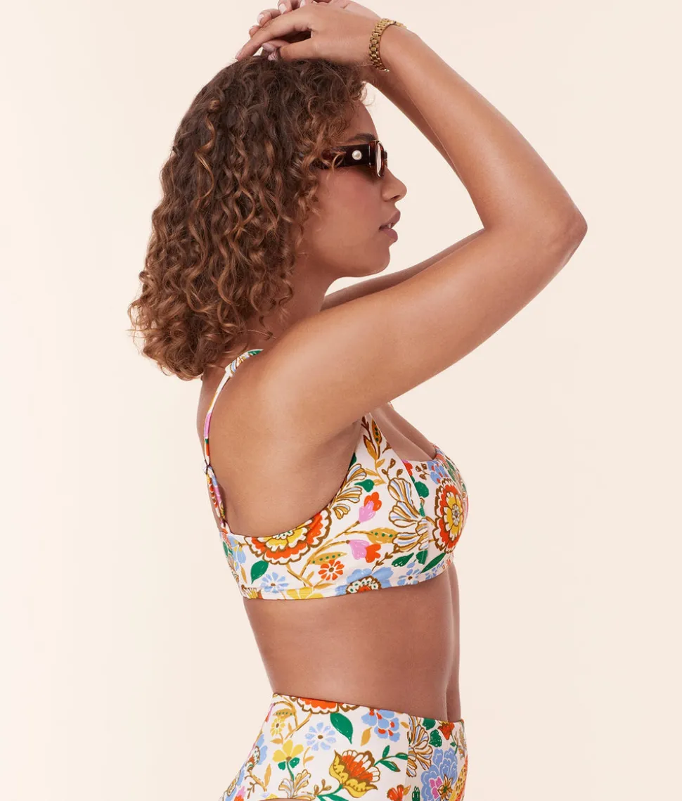 The Havana Bikini Top in Bird Floral