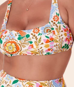 The Havana Bikini Top in Bird Floral