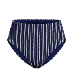 The High Rise Bikini Bottom Textured Stripe in Nautical