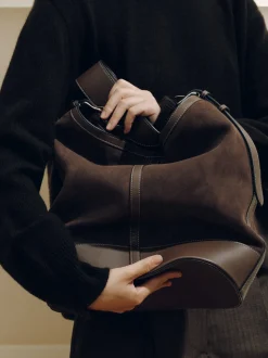 The Hobo in Dark Brown Suede