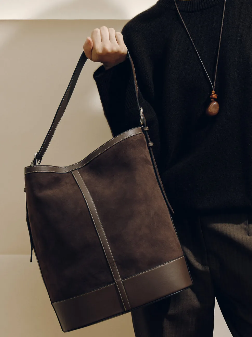 The Hobo in Dark Brown Suede