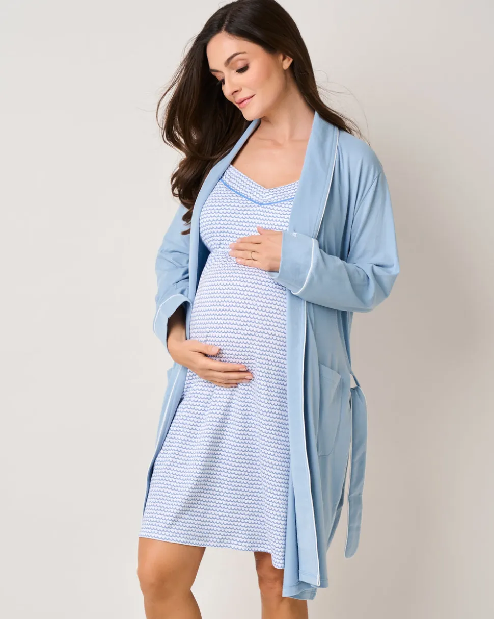 The Hospital Stay Luxe Set in Periwinkle & La Mer