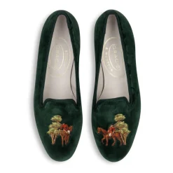 The Hunt Evergreen Velvet Slipper