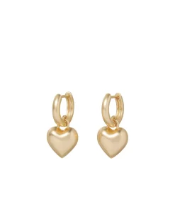 The Itsy Bitsy Heart Earrings in Gold