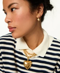 The Itsy Bitsy Heart Earrings in Gold
