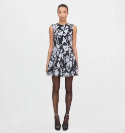 The Joelle Dress in Winter Jasmine Brocade