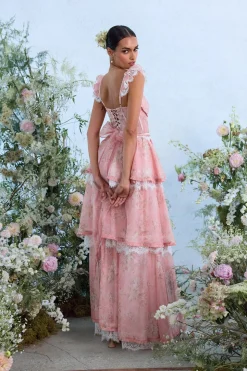 The Jolie Dress in Light Pink Tapestry Rose