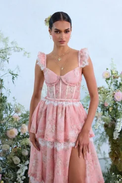 The Jolie Dress in Light Pink Tapestry Rose
