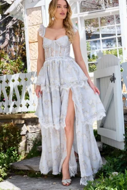 The Jolie Dress in Victorian Blue Roses