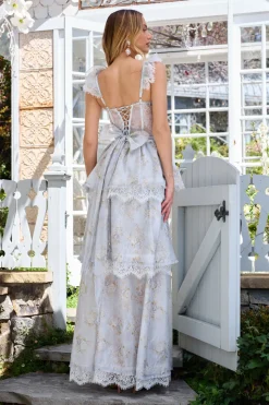 The Jolie Dress in Victorian Blue Roses