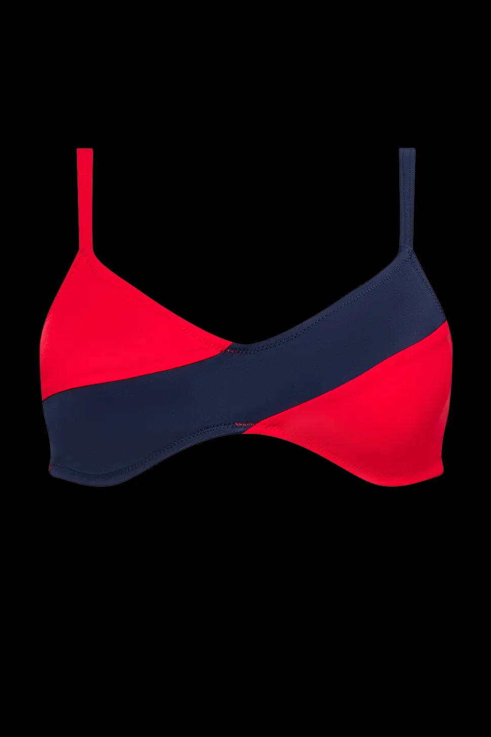 The Josie Top in Red & Navy