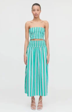 The June Nap Top in Sunset Stripe