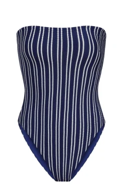 The Kauai One Piece Textured Stripe in Nautical