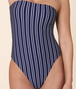 The Kauai One Piece Textured Stripe in Nautical
