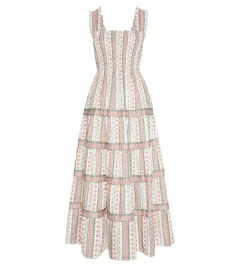 The Kimmy Nap Dress in Cosmos Floral Stripe