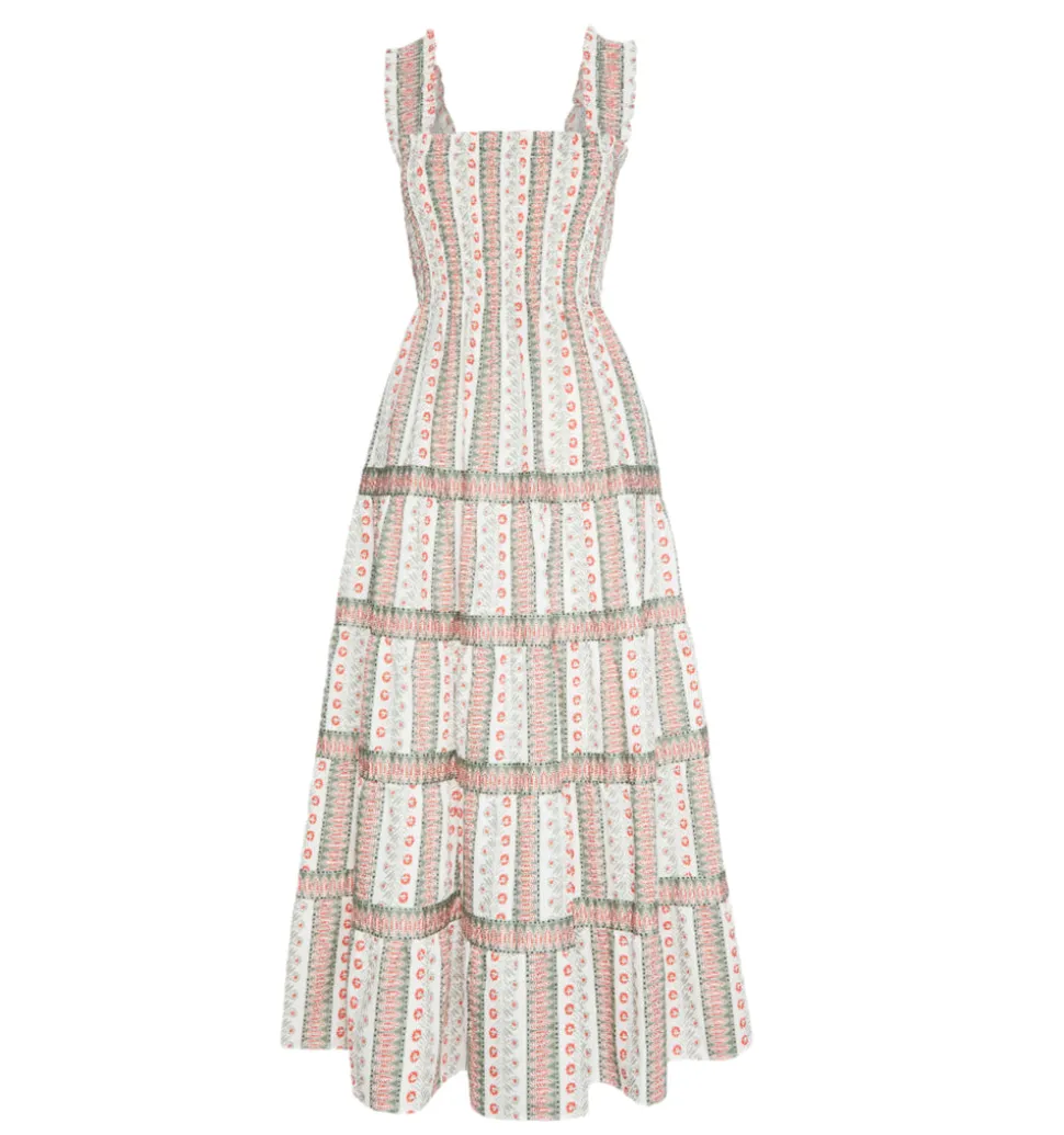 The Kimmy Nap Dress in Cosmos Floral Stripe