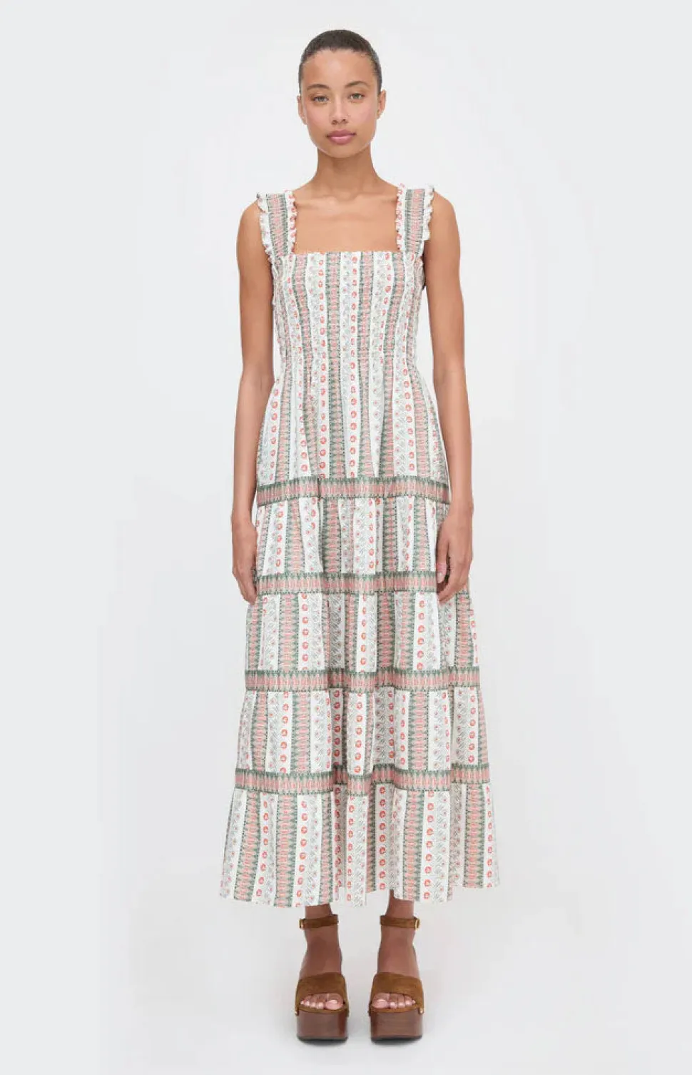 The Kimmy Nap Dress in Cosmos Floral Stripe