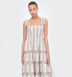The Kimmy Nap Dress in Cosmos Floral Stripe