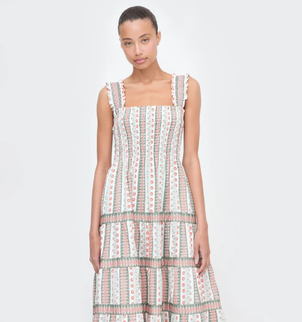 The Kimmy Nap Dress in Cosmos Floral Stripe