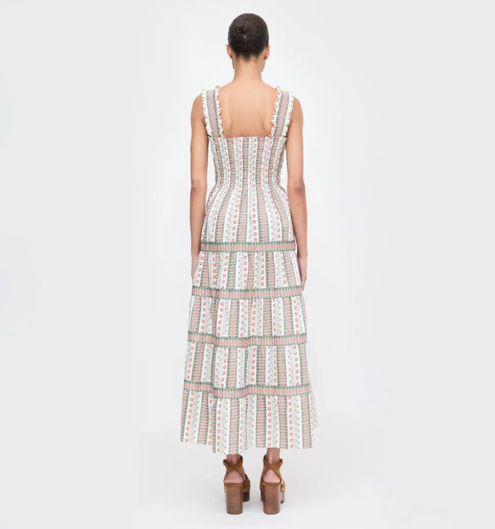 The Kimmy Nap Dress in Cosmos Floral Stripe