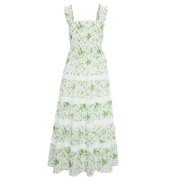 The Kimmy Nap Dress in Green Sweet Peas