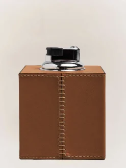 The Large Lighter in Cognac Nappa