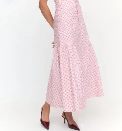 The Lillie Dress in Rose Circular Lattice